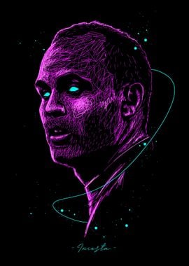 Legend Iniesta ScribbleArt