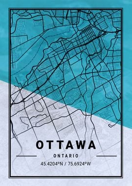 Ottawa City Map Canada