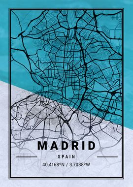 Madrid City Map Spain