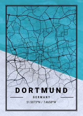 Dortmund City Map Germany