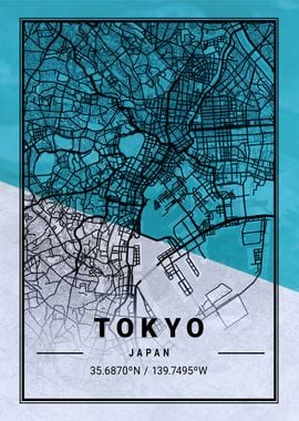 Tokyo City Map Japan