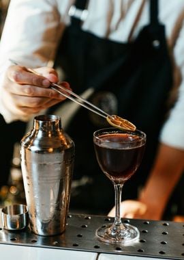 Bartender Mixing