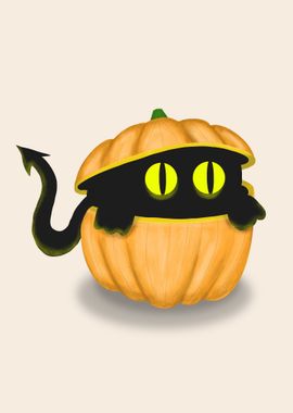 pumpkin black ghost