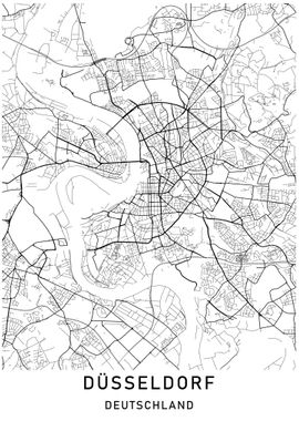 Dusseldorf Map Germany