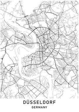 Dusseldorf Map Germany