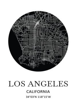 Los Angeles City Map USA