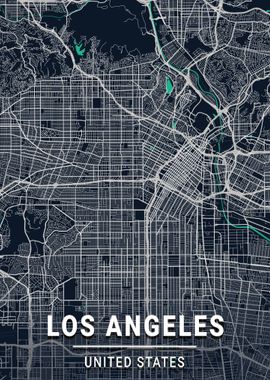 Los Angeles City Map USA