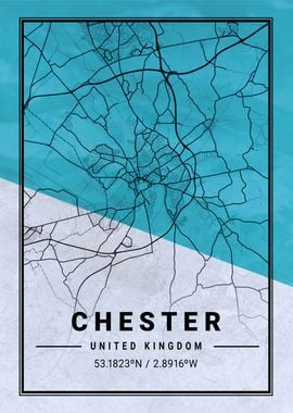 Chester City Map England