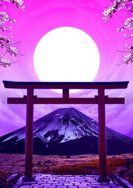 japanese synthwave nature