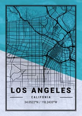 Los Angeles City Map USA