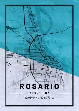 Rosario City Map Argentina