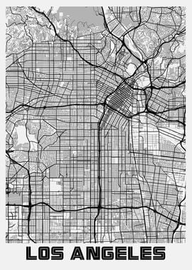 Los Angeles City Map USA