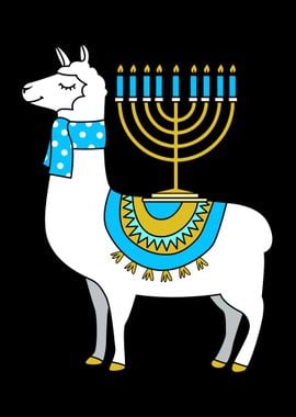 Hanukkah Llama Menorah