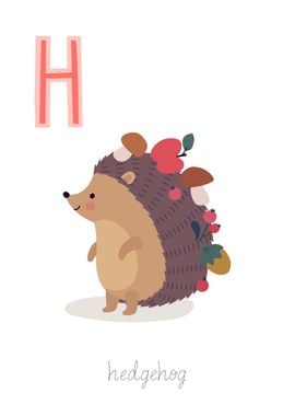 Animal Alphabet H Hedgehog