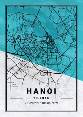 Hanoi City Map Vietnam