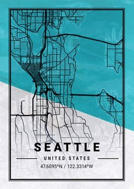 Seattle City Map USA