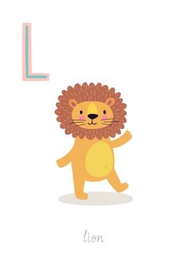 Animal Alphabet L Lion