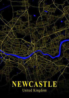 Newcastle City Map England