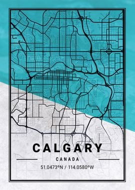 Calgary City Map Canada