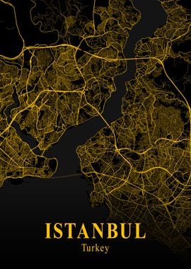 Istanbul City Map Turkey