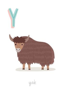 Animal Alphabet Y Yak