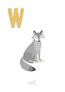 Animal Alphabet W Wolf