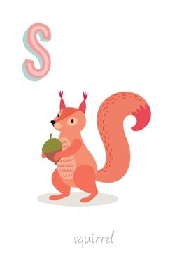 Animal Alphabet S Squirrel