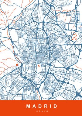 MADRID City Map Spain