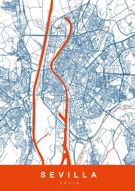 SEVILLA City Map Spain