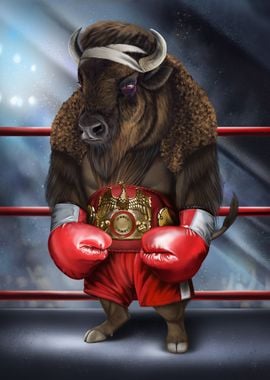 Bison Bull Boxer Fighter