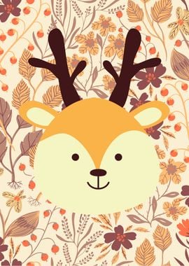 Cute Floral Deer