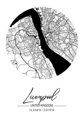 Liverpool City Map UK