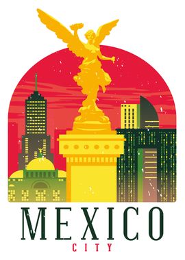 Mexico City skyline Poster