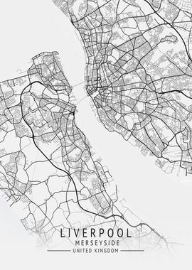 Liverpool City Map UK