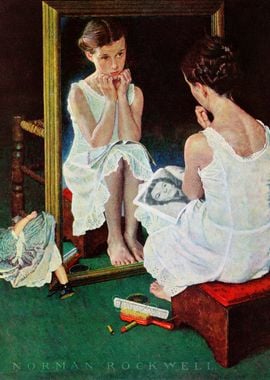 Girl at Mirror