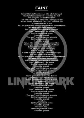 Lyric linkin park' Poster, picture, metal print, paint by Rijis Art