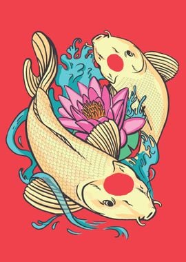 Koi Tancho japanese art 