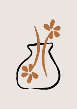 Flower Vase Abstract Paint