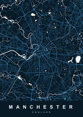 MANCHESTER Map England UK