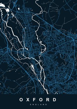 OXFORD Map England UK