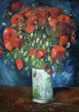 Vase with Poppies