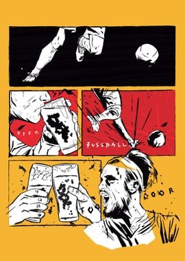 Fussball beer comics