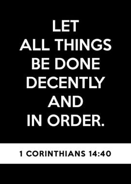 1 Corinthians 14 40