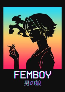 Femboy Smoking Anime Boy