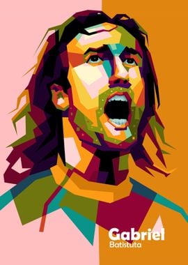 Gabriel Batistuta WPAP ART