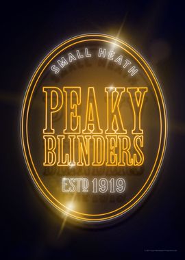 Peaky Blinders Gold Neon