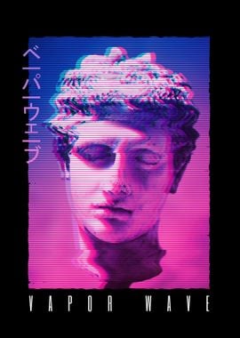 Glitch vaporwave david 90s