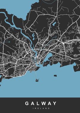 GALWAY Map IRELAND UK