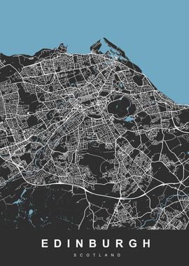 EDINBURGH Map Scotland UK