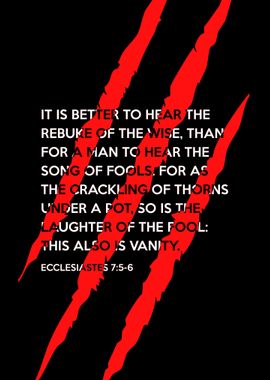 Ecclesiastes 7 5 6